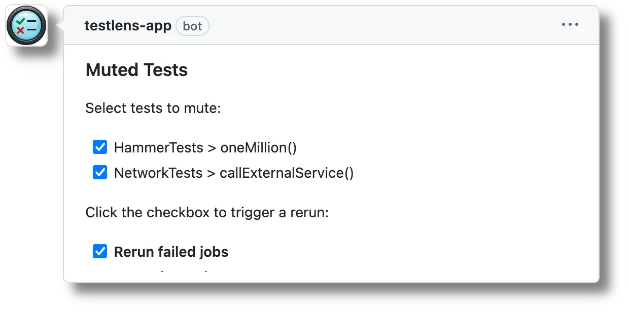 Developer mutes tests